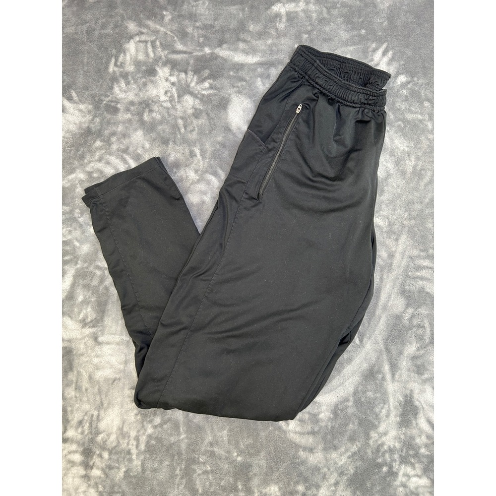 Nike Fit Dry Training Pants Mens XL Black Zipper Pockets Ankle Zip Track Joggers